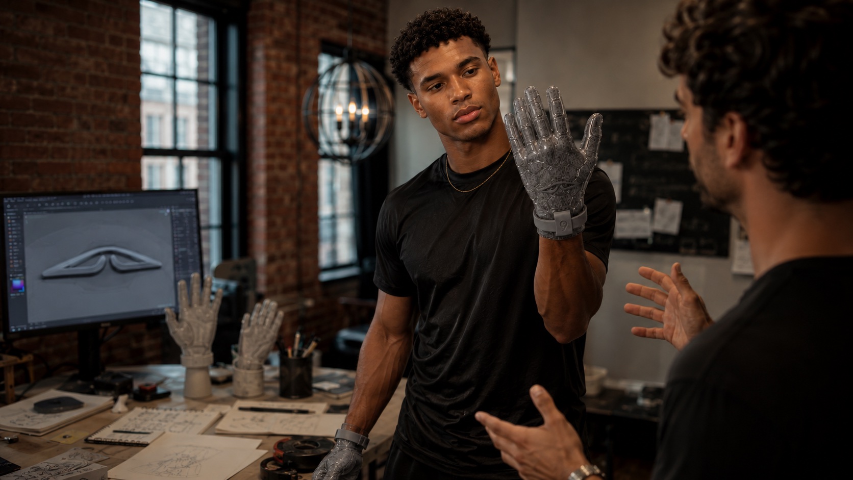 Athlete reviewing the fit with an ARMA designer